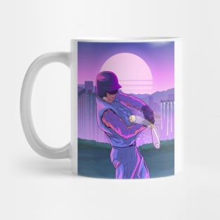 Anime Baseball Vaporwave Urban City 80s Mug